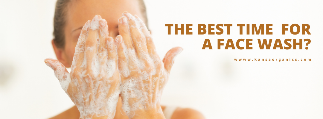 When is the best time to wash the face?