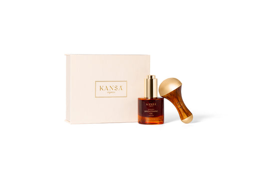 Saundarya Brightening Oil 30ml & Dual Flow Kansa Wand Set / SELF CARE KIT