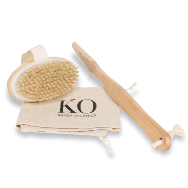 Garshana Dry Brush (detachable 16" handle) - Kansa Organics